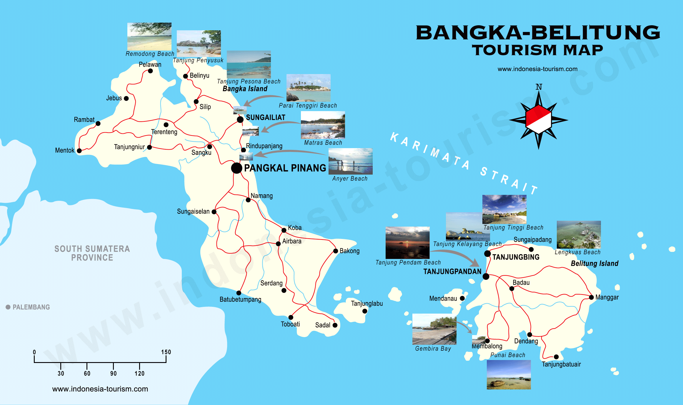 bangka-belitum islands map